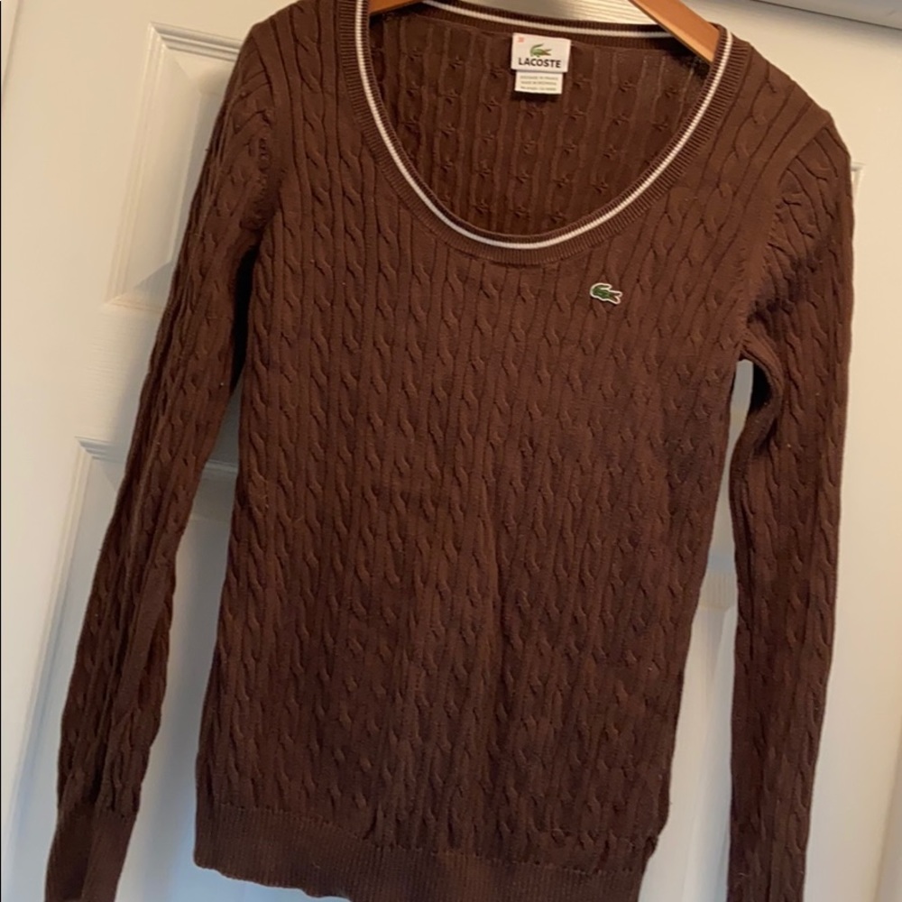 Classic brown fine gauge sweater